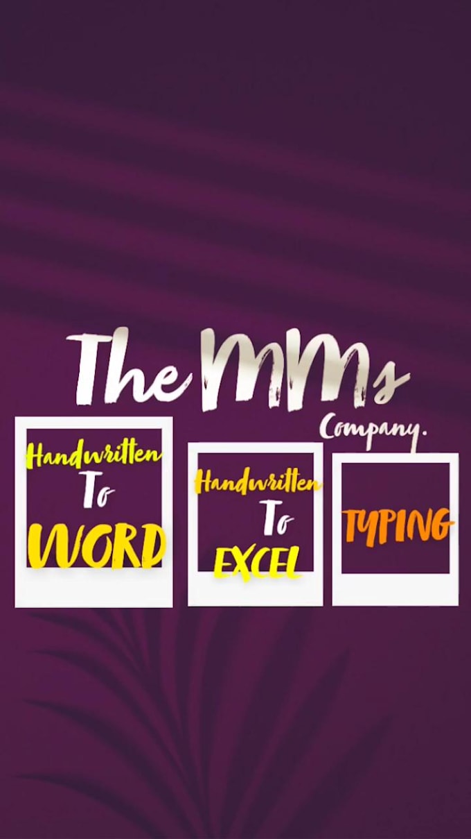 Convert your hand written notes or data into microsoft word, excel or