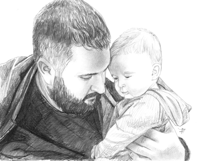 Father and daughter baby drawing | baby drawing - YouTube