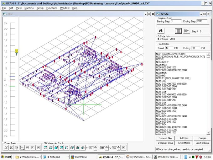pcb circuit design  into cad protel and cam gcode