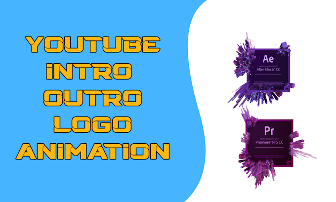 youtube text intro and outro, logo animation, or editing