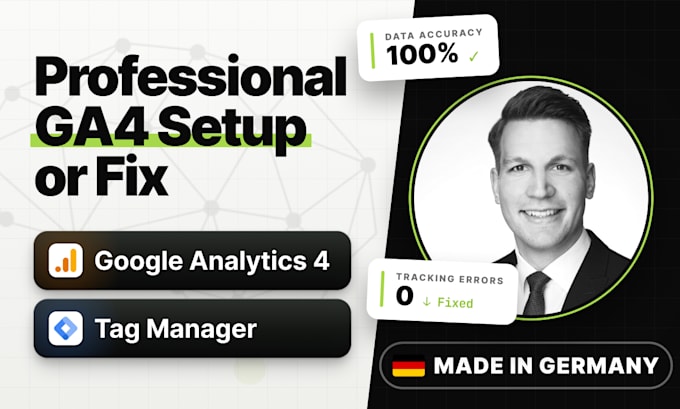 set up or fix your google analytics and tag manager