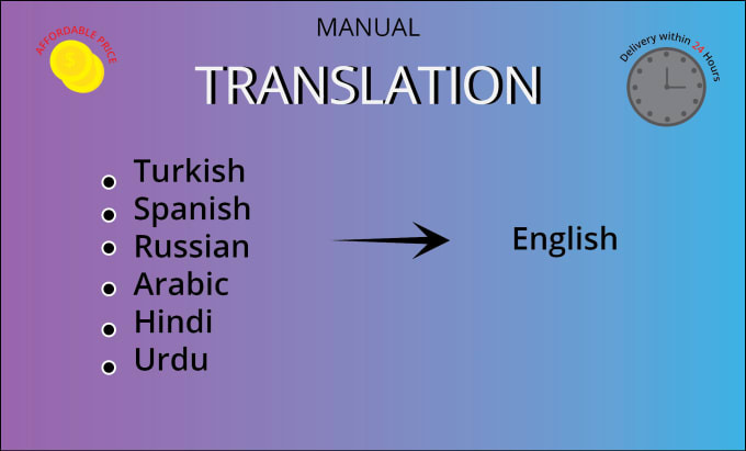 Translate english from six other languages by Mulaikakhalid | Fiverr