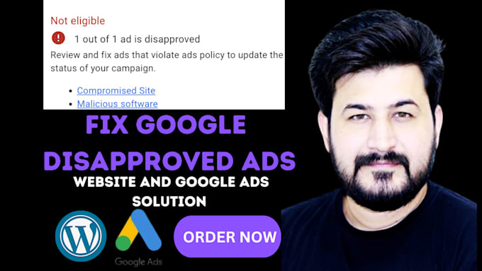 fix google ads disapproval for hacked or compromised sites