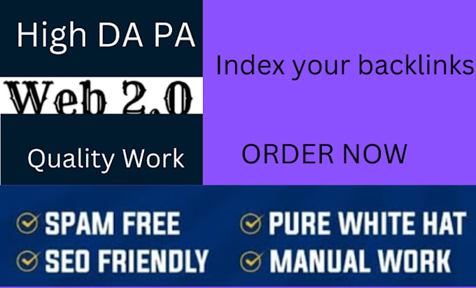 index backlink and create web 2 0