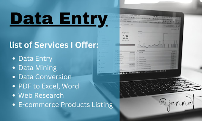 Do all kinds of data entry by Jannatunjannat | Fiverr