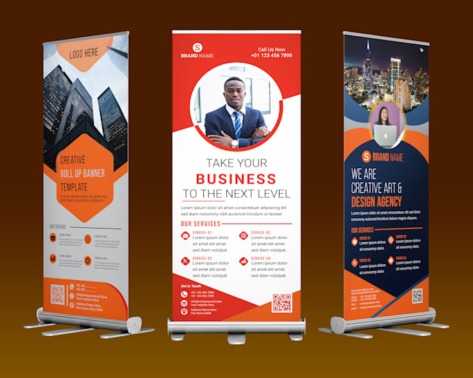 roll up banner design or pull up banner design in 24 hours