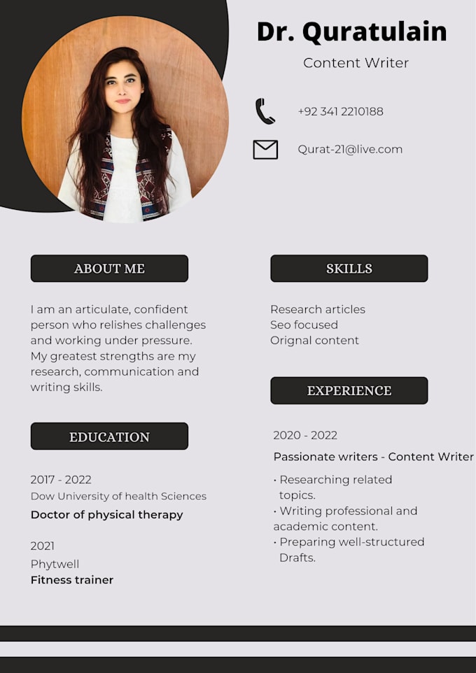 Professional medical writer and fitness trainer by Drquratulainn Fiverr