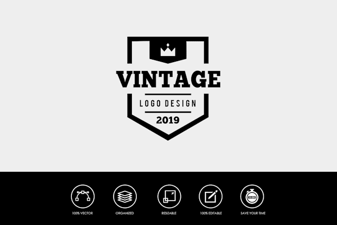 design your logo like vintage label