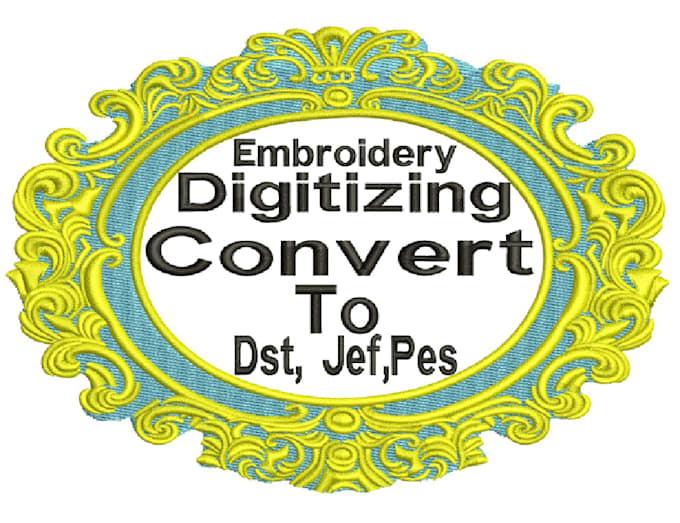 do embroidery digitizing design, dst, pes, 3d, jef in few hr