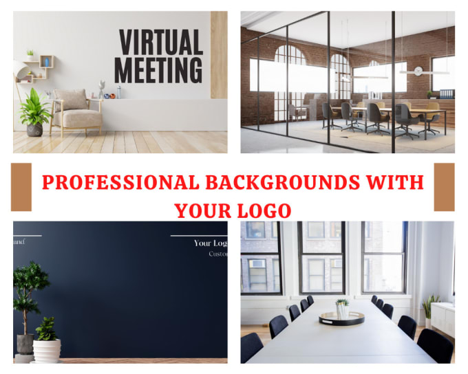 Design professional customized zoom virtual background with your logo ...