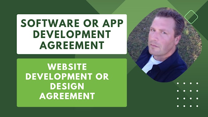 write software, app, game, website development and design agreement or contract