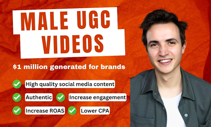be your male ugc spokesperson creator