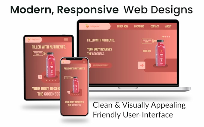 Design a modern, responsive ui ux website design by Brandedcreative ...