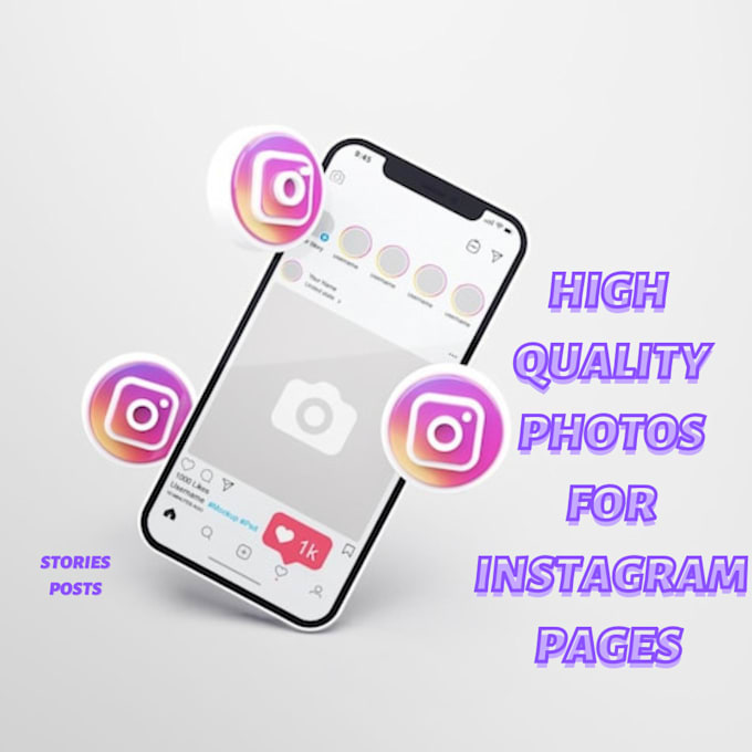 Make a high quality images for your instagram page for posts and