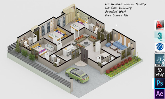 create 3d floor plans of houses apartments and offices