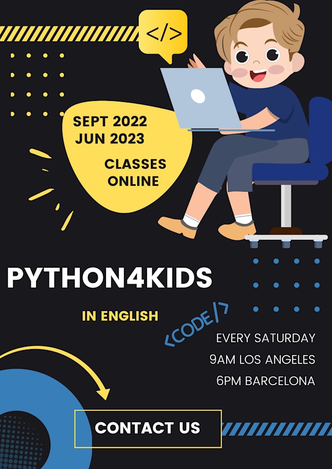 Teach your child python by Collasgaelle | Fiverr