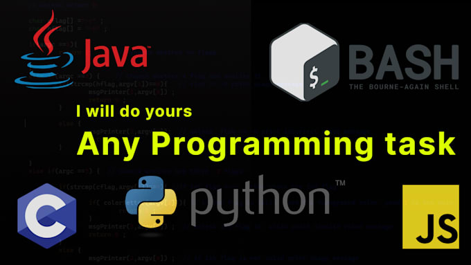 do your python, java, c, java script bash programming works