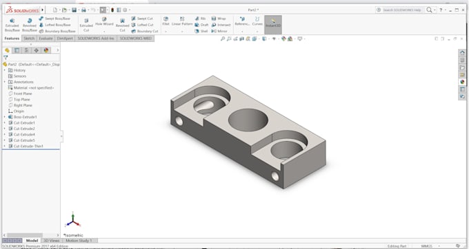 Do your 2d sketch into a 3d models in solidworks by Georgiev46 | Fiverr