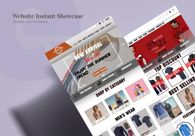 Design web template in photoshop web mockup figma website by