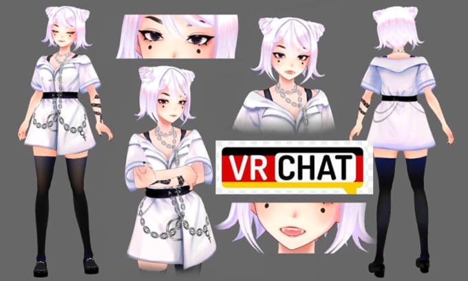 Make Custom Vrchat Avatar Vrc Avatar Vroid Nsfw Furry Anime By Machala3d Fiverr