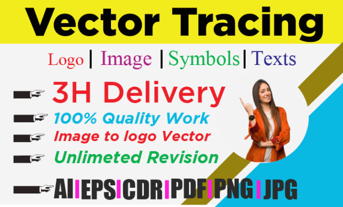 do vector tracing, redesign and clean up logo, raster to vector