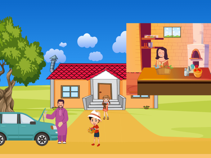 draw children story book illustration