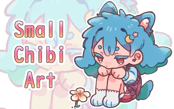 Draw a cute chibi of your character by Bulinku | Fiverr