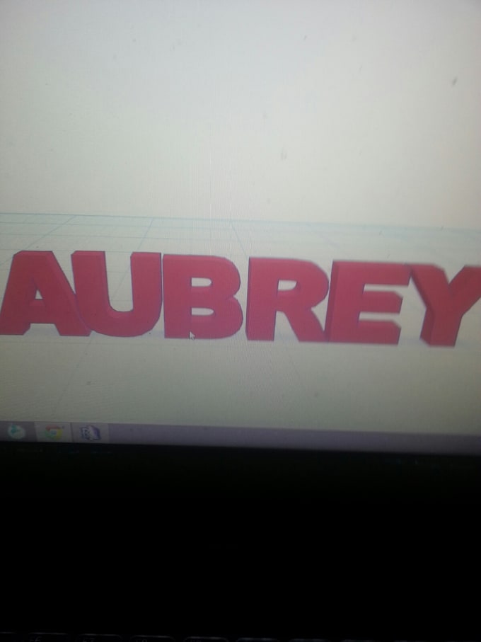 created your name in a 3d modeling application