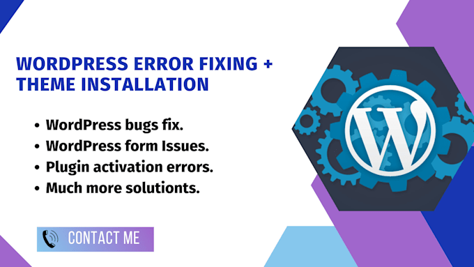 fix wordpress issues, errors and theme installation