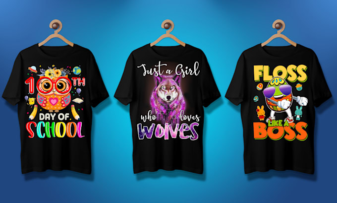 do minimal colourful and typography t shirt design