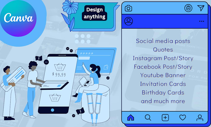graphic designer, canva posters, quotes, cards, brochures, logo