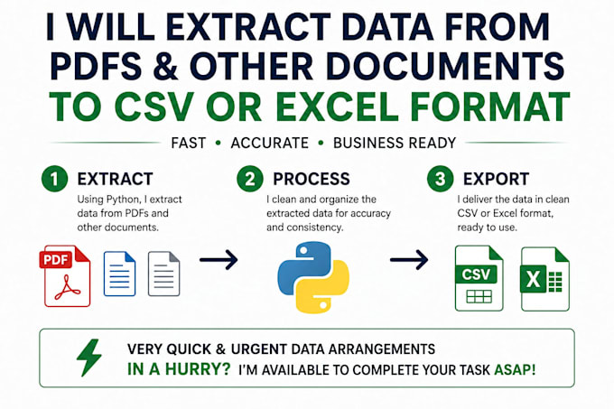 collect and store data from pdfs to excel