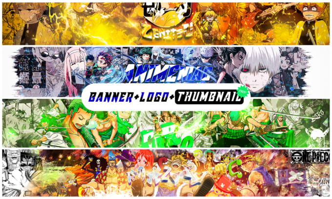 Design anime banner and logo, intro, outro, a free thumbnail by ...