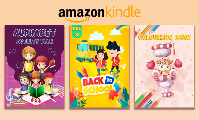 Design children book cover, coloring book cover for kdp by Kaumadi9619