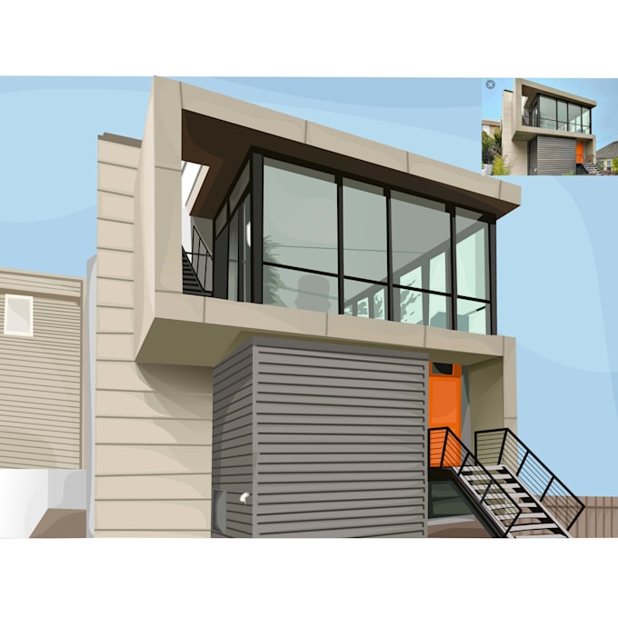 Draw awesome house portrait and buildings illustration photo by ...
