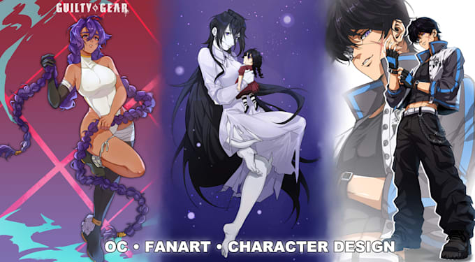 draw your anime oc, fanart or character illustration