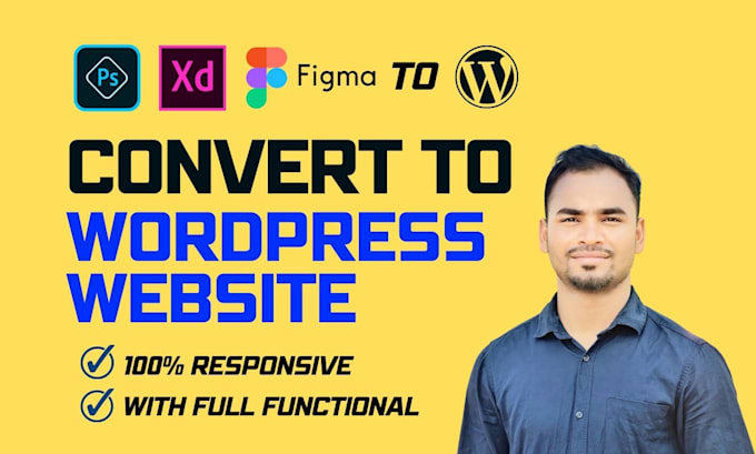 convert your website from PSD to wordpress figma to wordpress PSD to HTML