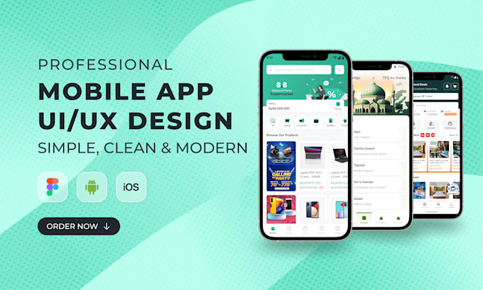 do mobile app ui design for android and ios