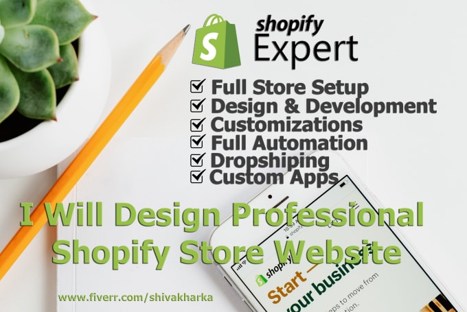 design shopify store website or shopify dropshipping  store