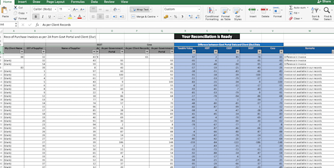 reconcile gstr 2b and 2a data with purchase ledger