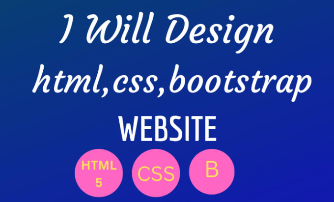 Design use to html,css,bootstrap by Bilkis_90 | Fiverr