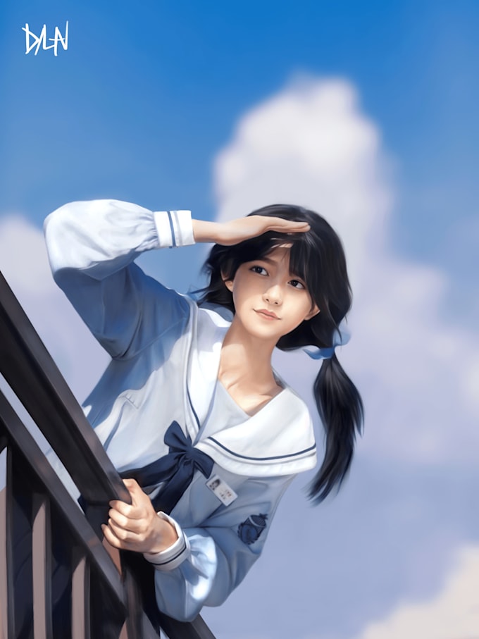 create a stylized digital portrait painting from an image