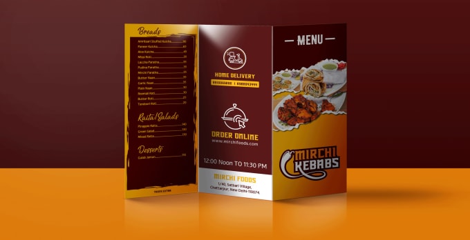 Design your awesome menu card by Frisky_designs | Fiverr