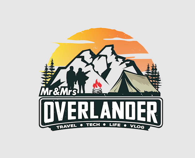design professional modern mountain logo with copy rights concept