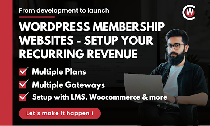 develop wordpress membership website, subscription website, lms website business