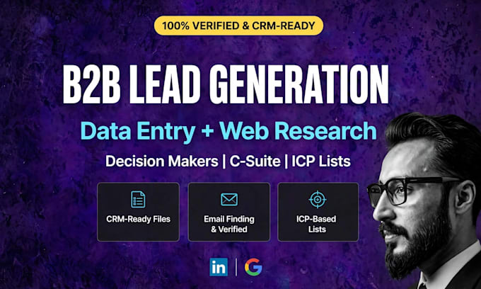 do data entry, b2b lead generation and web research