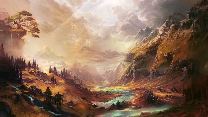 make anime backgrounds and environment art