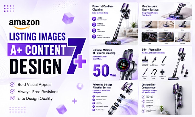 design amazon a plus content ebc and product listing images for your brand