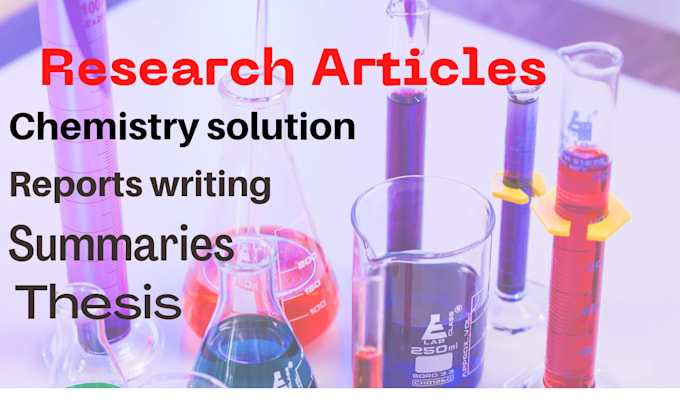 be your biology and  chemistry research articles writer