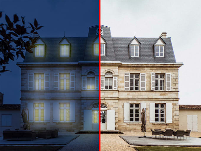 edit day to dusk, night in photoshop
